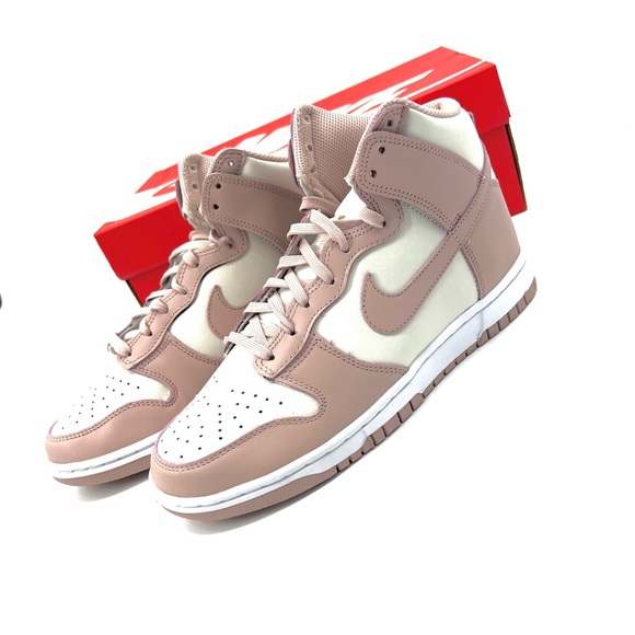 Nike Dunk High ‘Phantom Pink Oxford/White ‘ Woman’s Size 9 - Picture 8 of 8